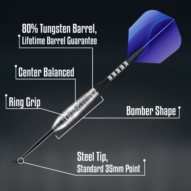 Shot Darts Metal Tip Zen Budo (23g/ 24g/ 26g) 80% Tungsten Center   Balanced Bomber Shape Perfect for Beginner Handcrafted Professional Darts   & Flights Made in New Zealand Metal Tips for Dart Board