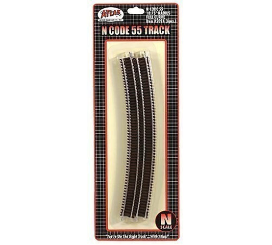 N Code 55 Nickel Silver 18.75" Radius Full Curve Track (6)