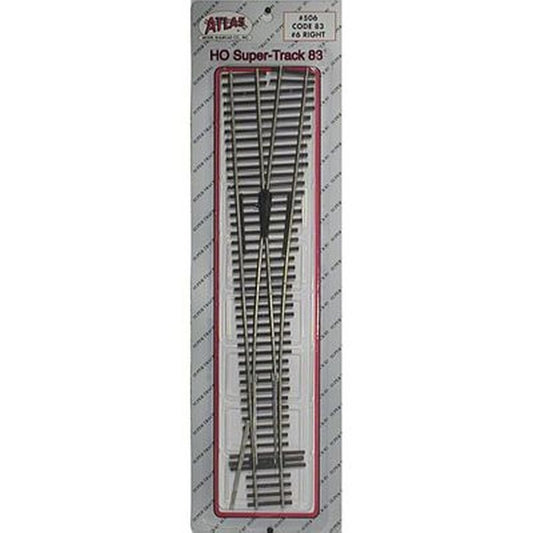 HO Code 83 #6 Right-Hand Super Switch