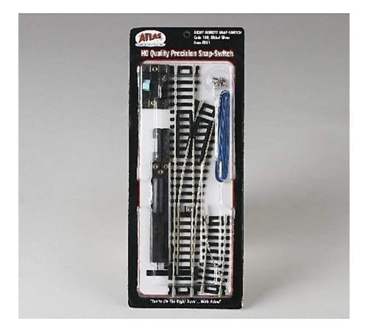 Atlas HO Scale Code 100 Remote Right-Hand Turnout/Switch Model Train Track
