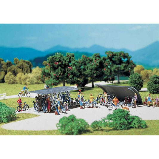 Faller 180584 Bicycle stand & 16 bikes Scenery and Accessories