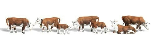 Woodland Scenics Hereford Cows HO Scale