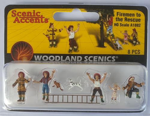 Woodland Scenics HO Scale Scenic Accents Figures/People Firemen to The Rescue(4)