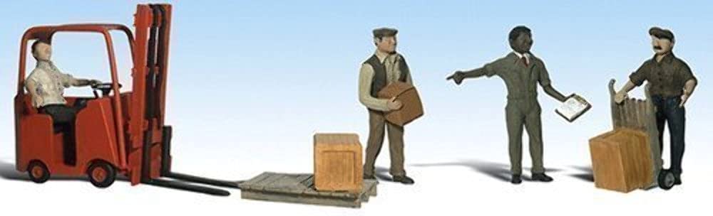 Workers W/Forklift HO Scale Woodland Scenics