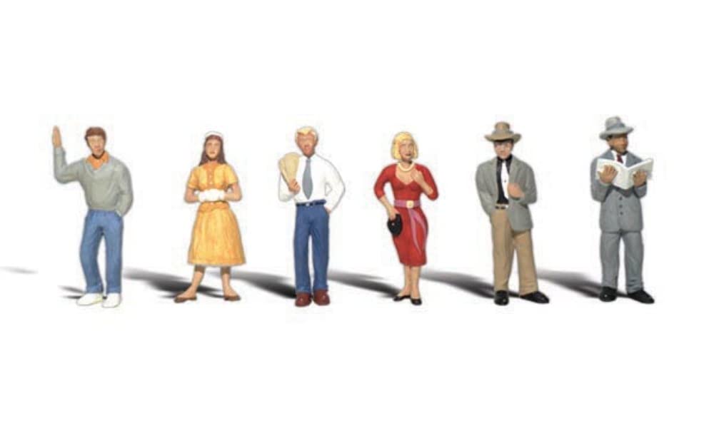 Woodland Scenics N Scale Scenic Accents Figures/People Set Pedestrians (6)
