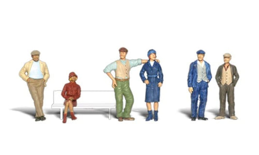 Woodland Scenics N Scale Scenic Accents Figures/People Set Bystanders (6)