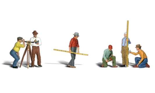 Woodland Scenics N Scale Scenic Accents Figures/People Set Surveyors (6)