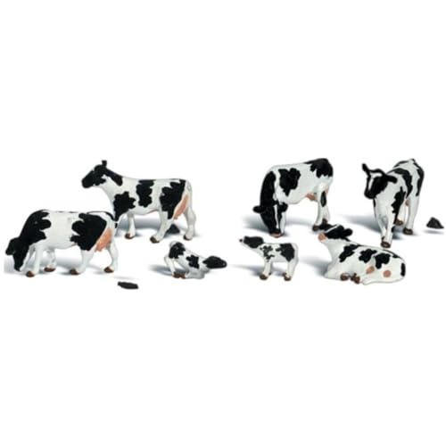 Woodland Scenics O Scale Scenic Accents Figures/Animal Set Holstein Cows (7)
