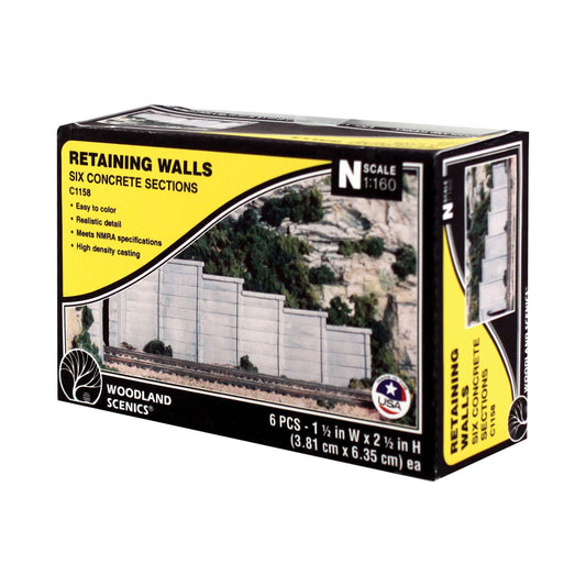 Concrete N Scale Retaining Walls Woodland Scenics