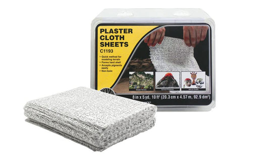 Woodland Scenics WOOC1193 Plaster Cloth Sheets, 8" x 12" (30)