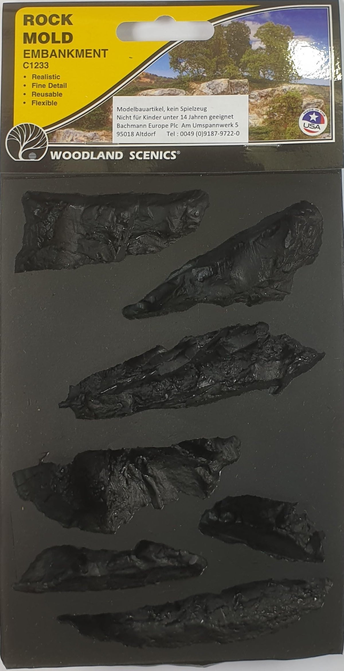 Woodland Scenics C1233 Rock Mold-Embankments