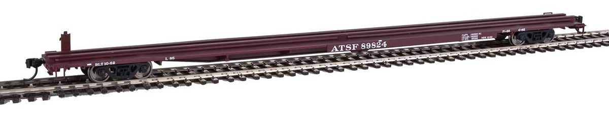 Walthers HO Scale 85' General American G85 Flatcar Santa Fe/ATSF #89824