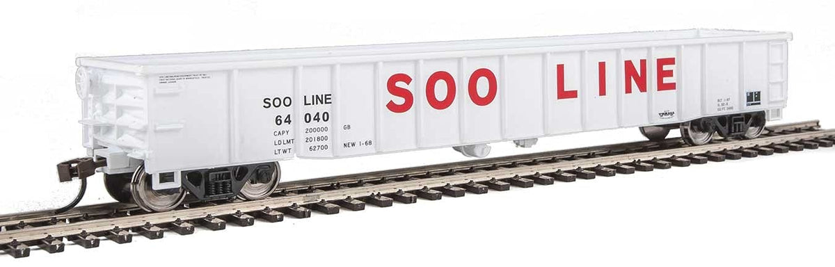 Walthers Trainline HO Scale 187 Gondola - Ready to Run - Soo Line, (9311865)