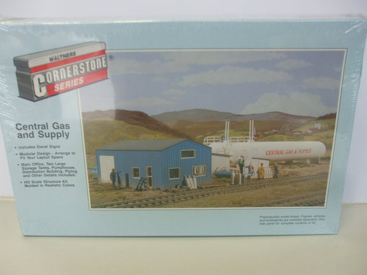 Walthers Cornerstone HO Scale Building/Structure Kit Central Gas & Supply