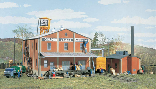 Walthers Cornerstone Golden Valley Canning Company-Main Building and Boiler House 933-3018 HO Scale Model Railroad - Structure Kit