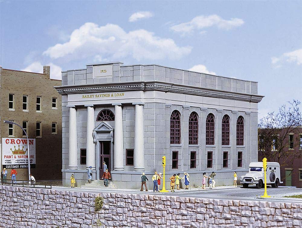 Walthers Cornerstone HO Scale Bailey Savings and Loan Structure Kit, (933-3031), 8