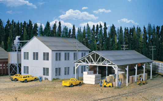Walthers Cornerstone Planing Mill and Shed 933-3059 HO Scale Model Railroad - Structure Kit