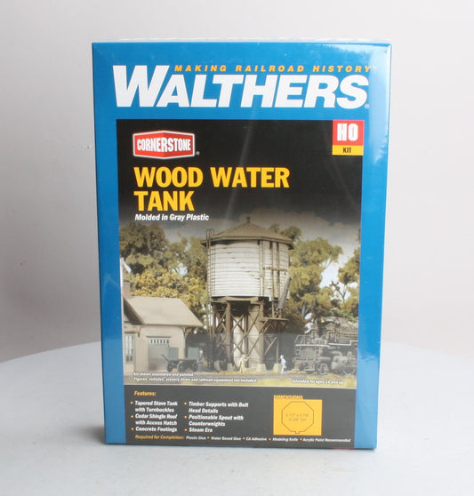 Walthers Cornerstone HO Scale Building/Structure Kit Wood Water Tank