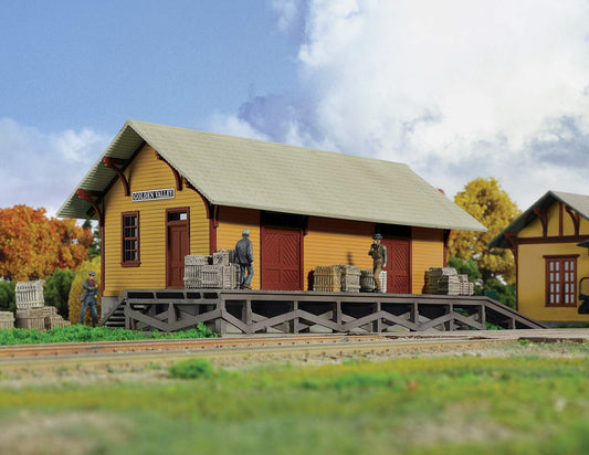 Walthers Cornerstone Series174 HO Scale Golden Valley Freight House Kit 8-3/8 x 3-3/8 x 3-1/4" 20.9 x 8.4 x 8.1cm