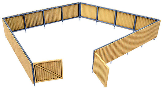 Walthers Cornerstone Corrugated Fence 933-3632 HO Scale Model Railroad - Scenery Kit