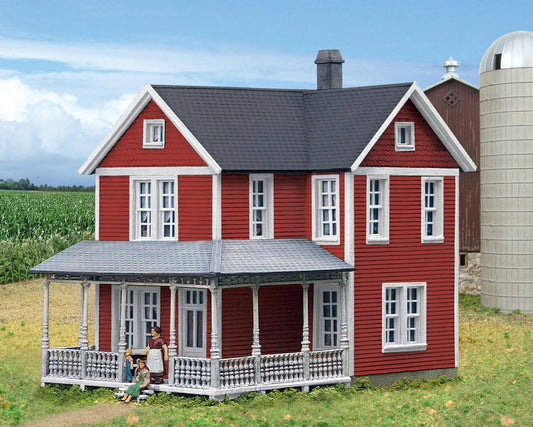 Walthers Cornerstone HO Scale Cottage Grove Farm House - Kit - 5-3/8 x 3-1/2 x 5-1/8" 13.6 x 8.8 x 13cm