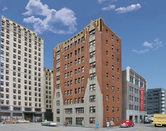 Walthers Cornerstone City Apartment Background Building 933-3770 HO Scale Model Railroad - Structure Kit