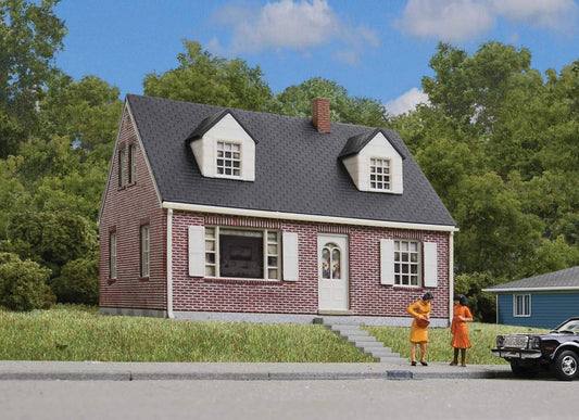 Walthers Cornerstone Brick Cape Cod House 933-3774 HO Scale Model Railroad - Structure Kit