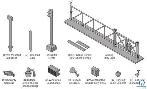 Walthers Cornerstone HO Scale Security Details - Kit