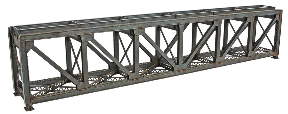 Walthers Cornerstone 109' Single-Track Pratt Deck Truss Railroad Bridge 933-4520 HO Scale Model Railroad - Structure Kit