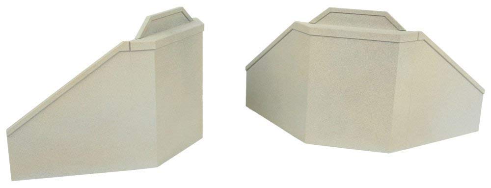 Walthers Cornerstone Single-Track Railroad Bridge Concrete Abutments pkg(2) 933-4551 HO Scale Model Railroad - Structure Kit