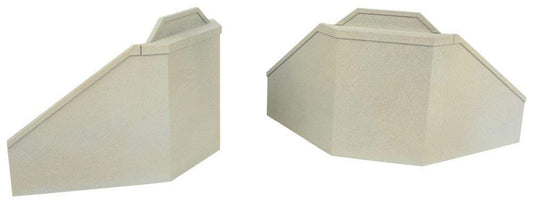 Walthers Cornerstone Single-Track Railroad Bridge Concrete Abutments pkg(2) 933-4551 HO Scale Model Railroad - Structure Kit