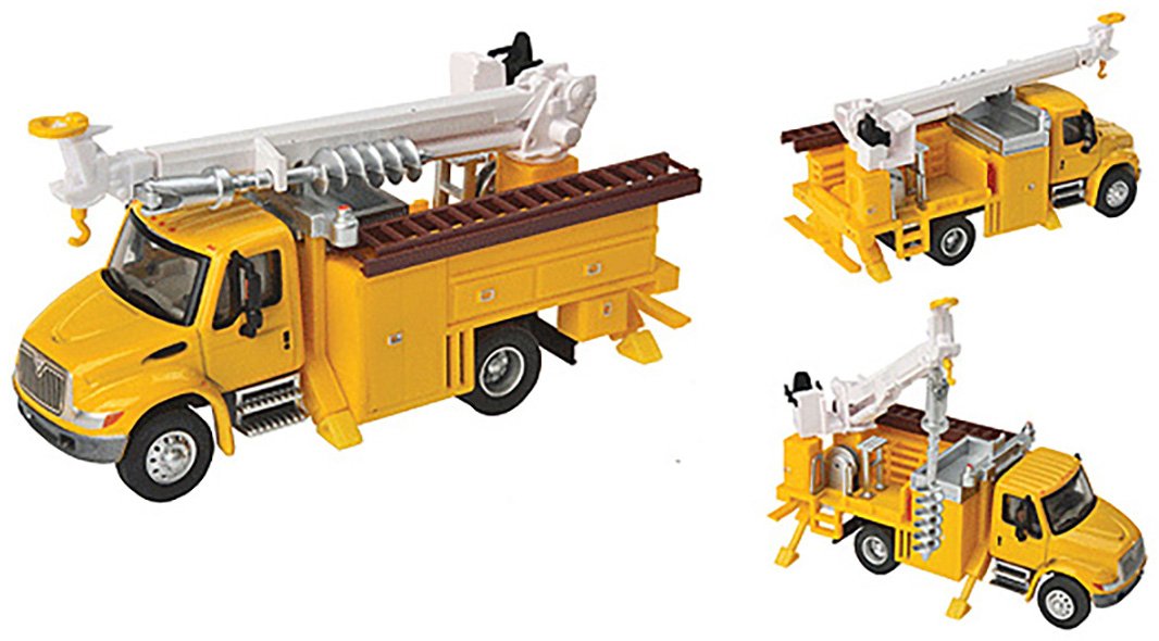 Walthers SceneMaster International, Yellow 4300 Utility Truck w/Drill