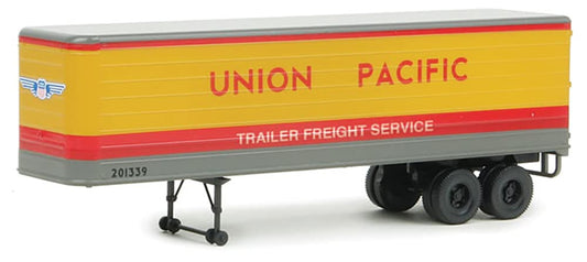 35' Fluted-Side Trailer 2-Pack - Assembled -- Union Pacific (Armour Yellow, red, gray)