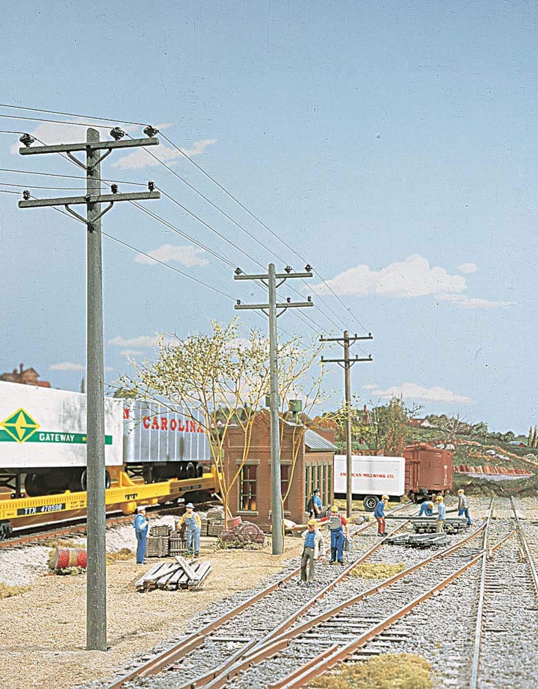 Walthers SceneMaster Electric Utility Pole Set pkg(24) 949-4120 HO Scale Model Railroad - Scenery Kit