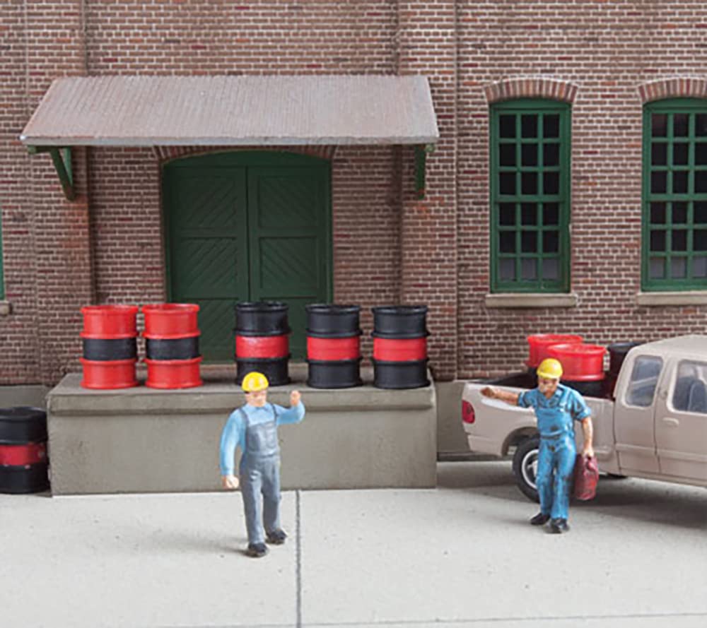 Walthers SceneMaster Oil Drums pkg(24) - HO Scale Model Train & Diorama Accessory Kit (24 Oil Drums, Assembly Parts) - Adult, Teen, Young Adult
