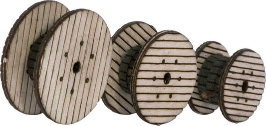 Walthers SceneMaster 4155 Cable Reels - Laser-Cut Wood Kit