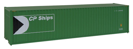 Walthers SceneMaster 40' Hi-Cube Corrugated Container w/Flat Roof-CP Ships (Green, White, Black; Multimark Logo)