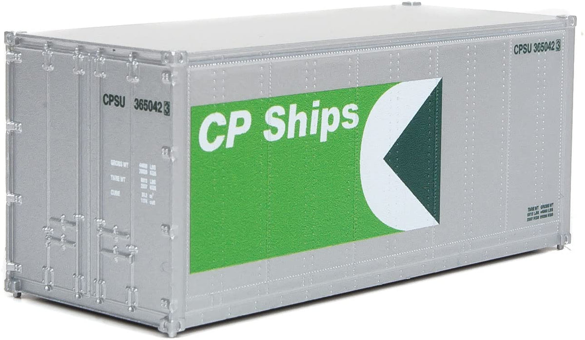 Walthers SceneMaster 8662 20' Smooth-Side Container - Ready to Run - CP Ships (White, Green)