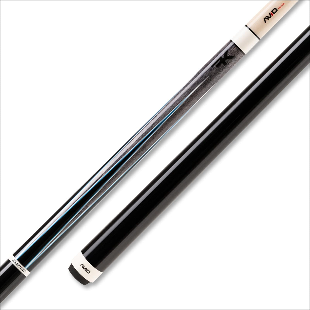 Cuetec Avid Era Sneaky Pete Style Pool Cue (Grey 6 Point No Wrap, 11.75mm)