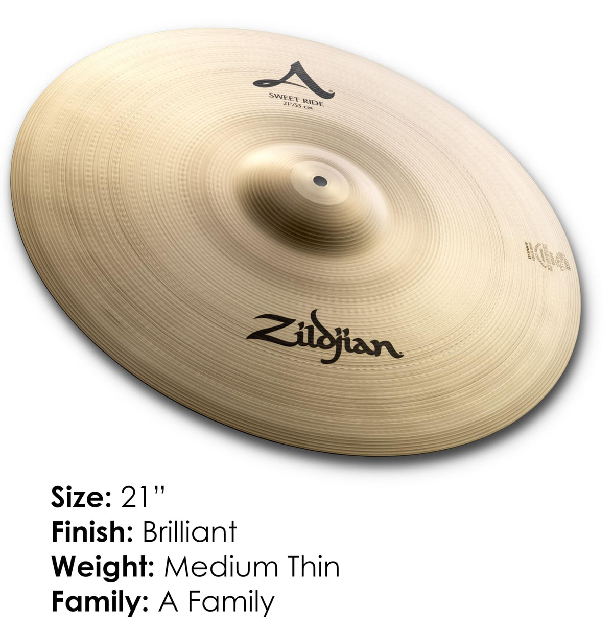 Zildjian A0079 21" A Sweet Ride Cymbal