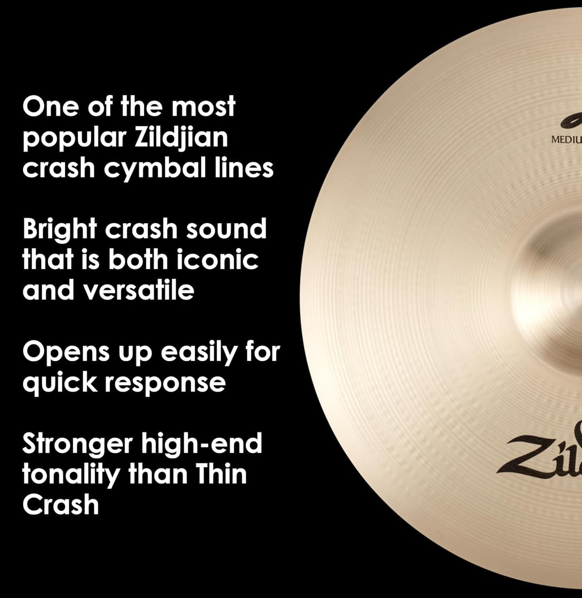 Zildjian 17" A Series Medium Thin Crash Cymbal