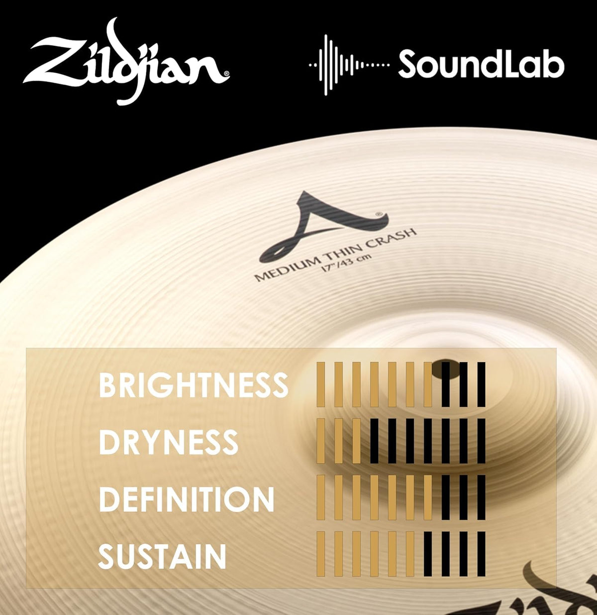 Zildjian 17" A Series Medium Thin Crash Cymbal