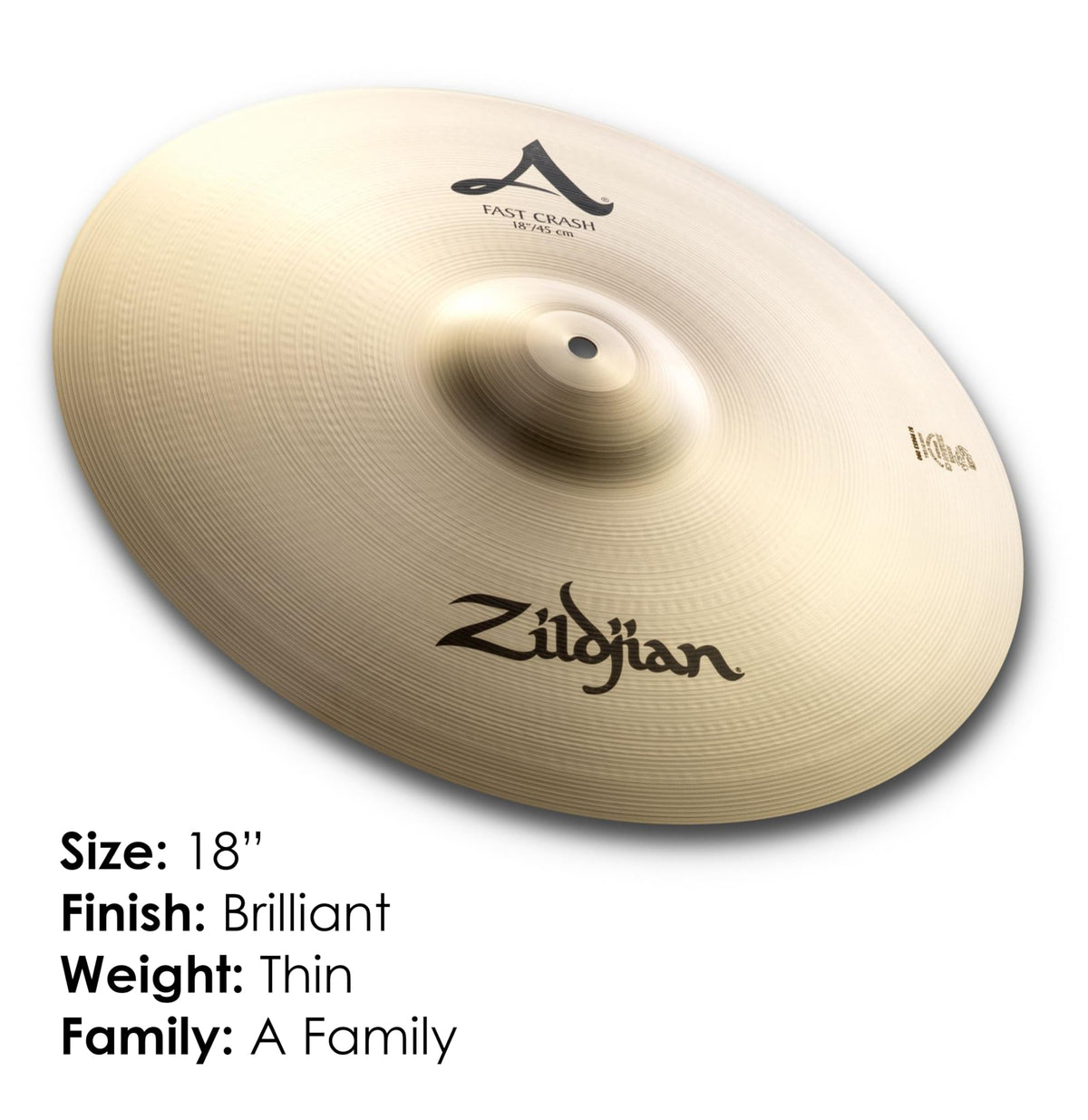Zildjian 18" A Series Fast Crash Cymbal