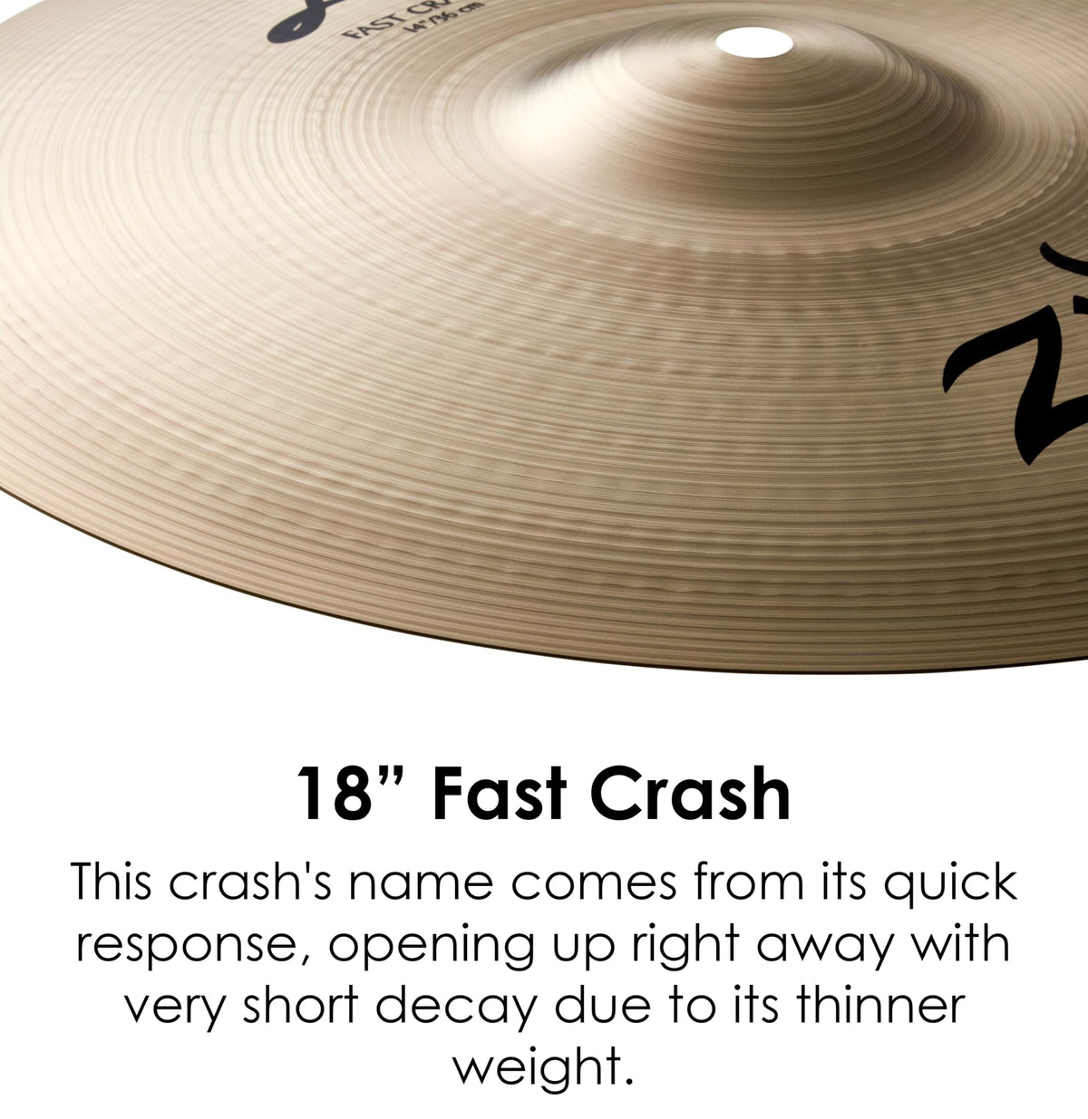 Zildjian 18" A Series Fast Crash Cymbal