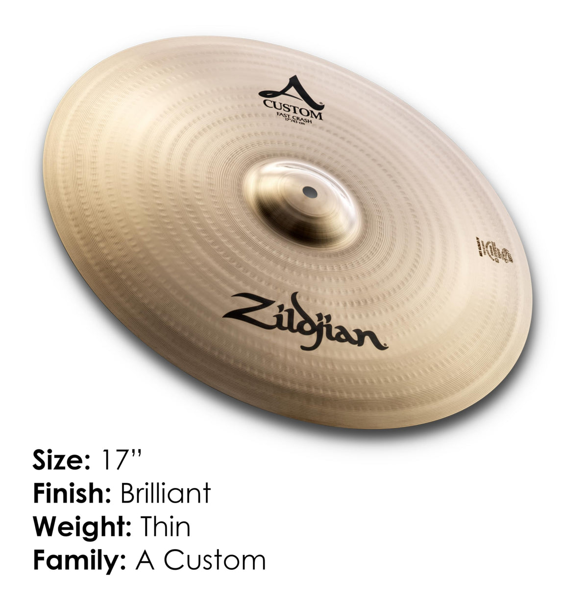 Zildjian A20533 17" A Custom Fast Crash Cymbal