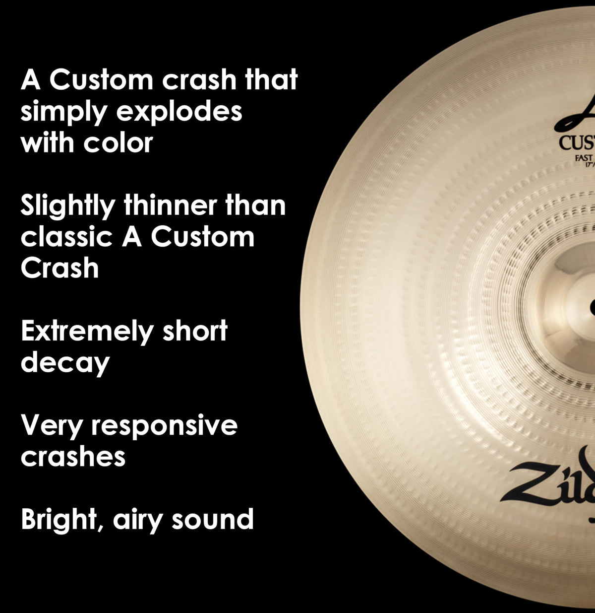 Zildjian A20533 17" A Custom Fast Crash Cymbal