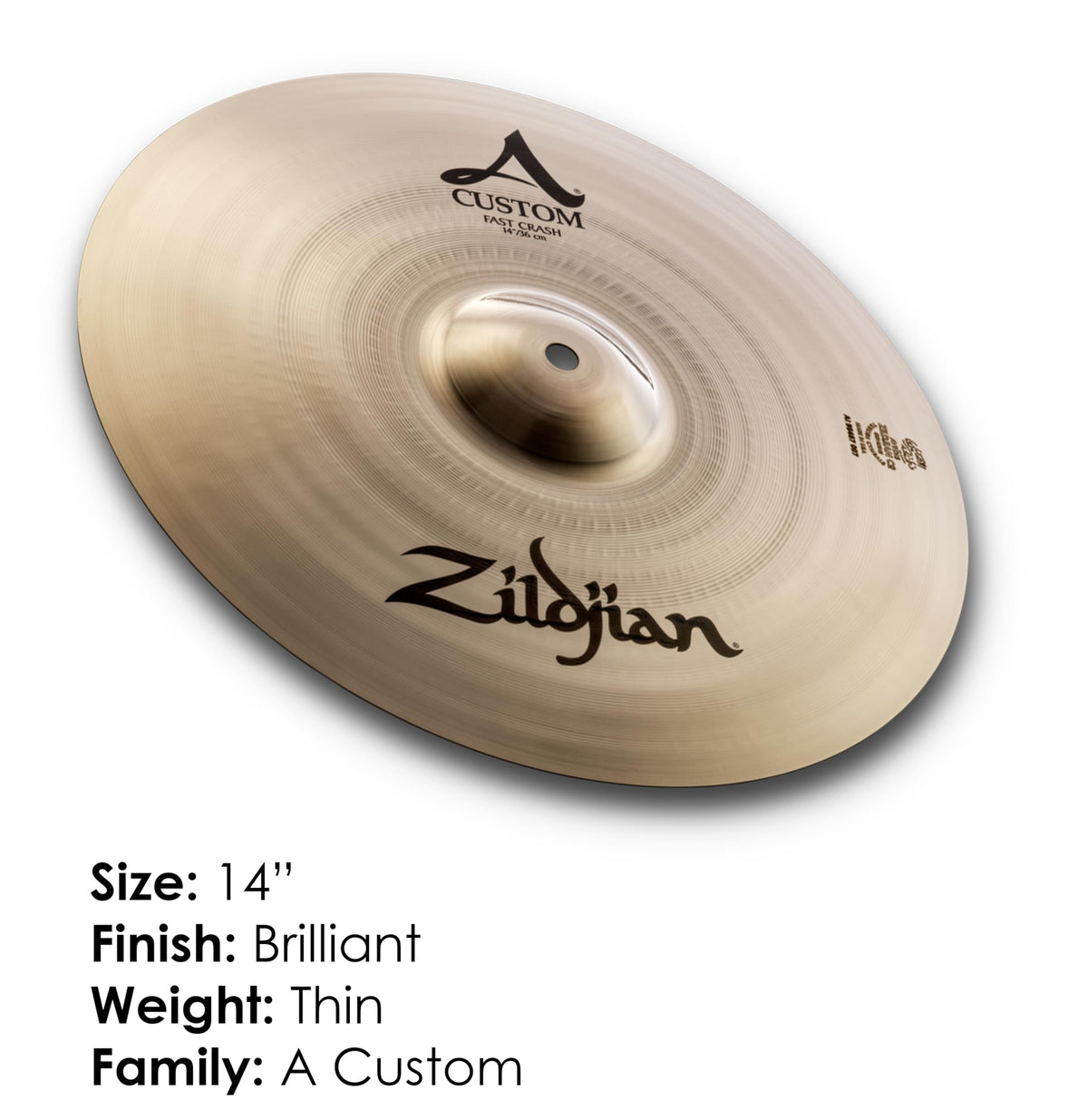 Zildjian A20536 14" A Custom Fast Crash Cymbal