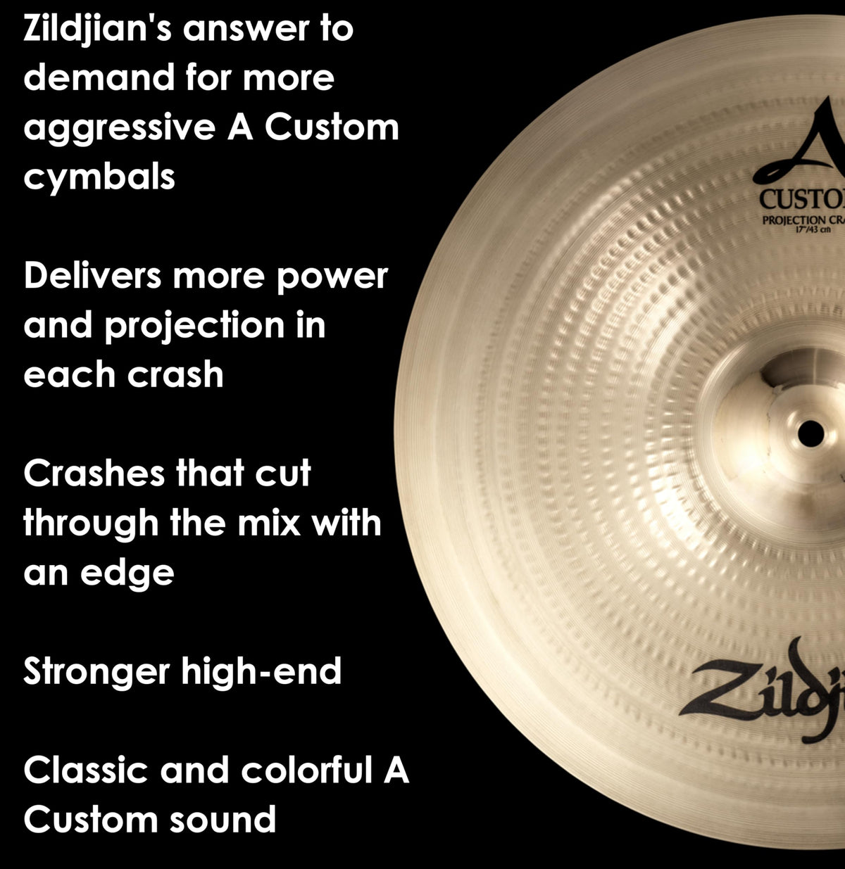 Zildjian 17" A Custom Projection Crash Cymbal