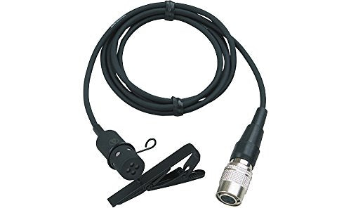 Audio-Technica AT831cW Cardioid Condenser Clip-On Lavalier Mic Terminated with locking 4-pin connector for A-T UniPak® body-pack wireless transmitters