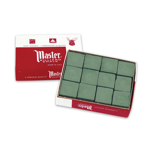 Masters Spruce Billiard Cue Chalk - 1 Dozen/12 Pieces